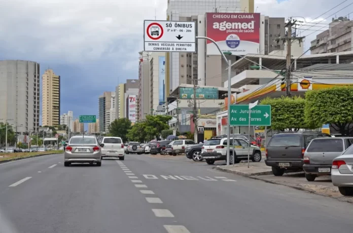 Trecho da Avenida Historiador Rubens de Mendonça (Av. do CPA), em Cuiabá, será interditado neste sábado (26) e domingo (27). — Foto: Michel Alvim/Prefeitura de Cuiabá