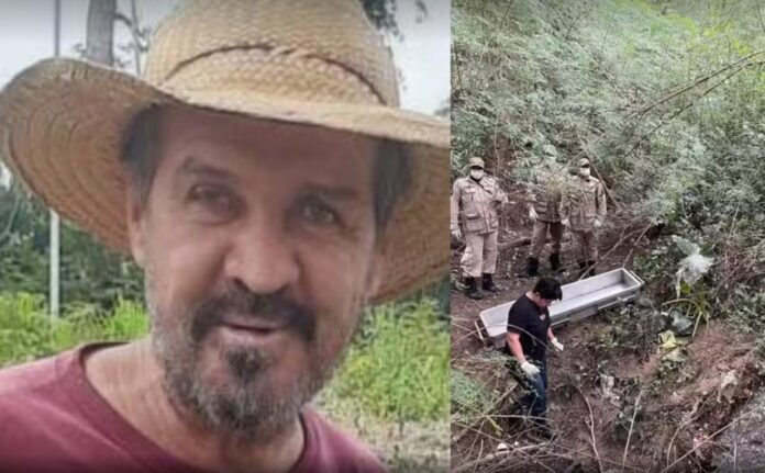 Corpo de João Leoclides Bertuol, de 49 anos, encontrado às margens de um córrego, em Cuiabá foi identificado pela POLITEC — Foto: Reprodução
