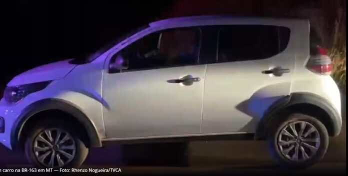 Homem é encontrado desacordado em carro na BR-163 em MT — Foto: Rhenzo Nogueira/TVCA